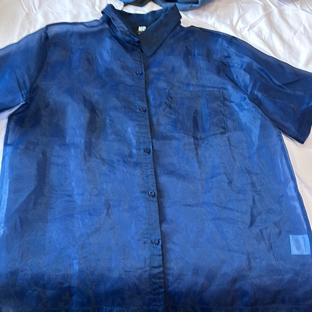 Melody Ehsani Sheer Blue Jacket